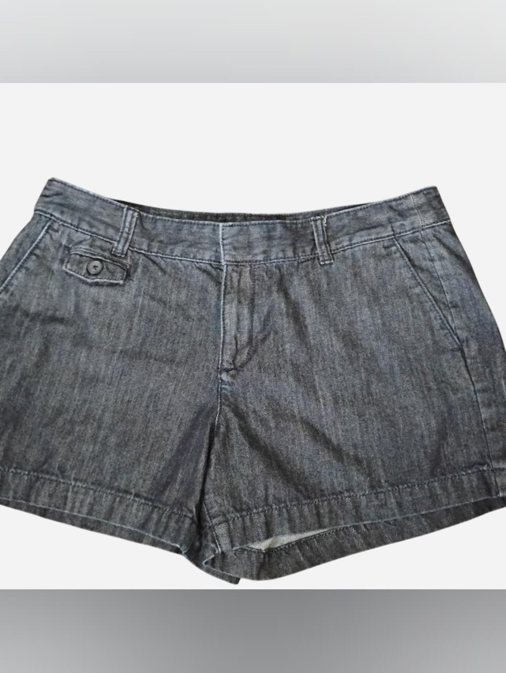 Ann Taylor LOFT Denim Shorts Women's Size 10 100% Cotton Dark Wash Trouser Style